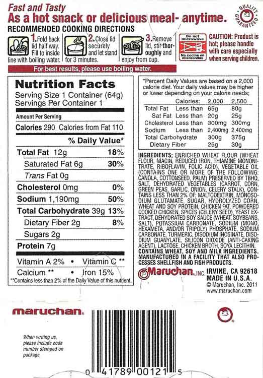 #900: Maruchan Instant Lunch Chicken Flavor Ramen Noodles With