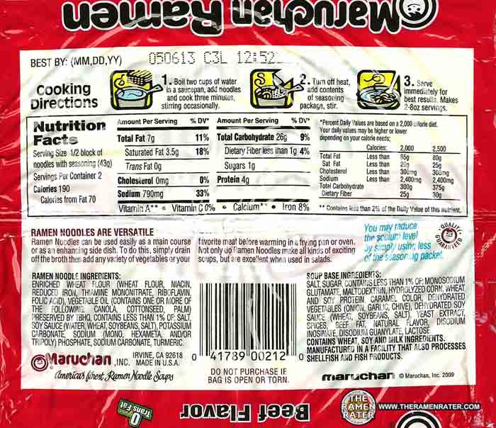 #600: Maruchan Ramen Noodle Soup Beef Flavor - The Ramen Rater