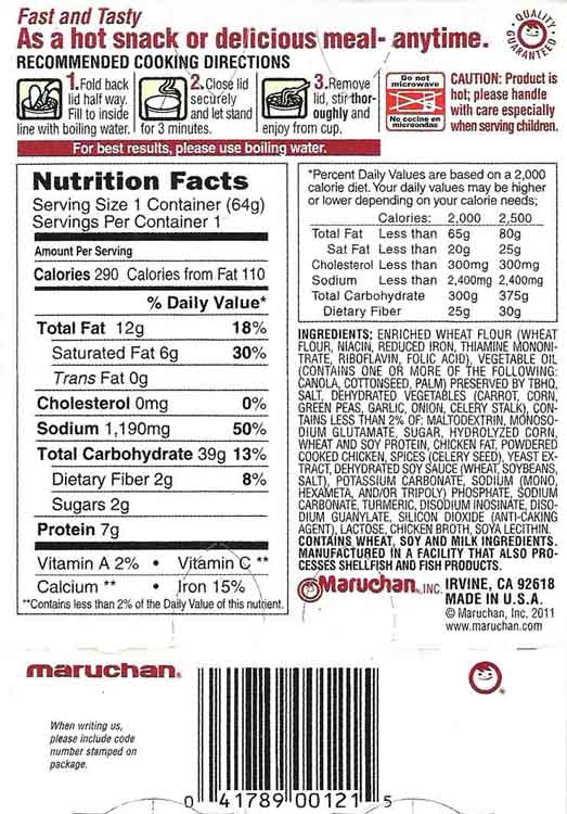 nutrition facts Archives - The Ramen Rater
