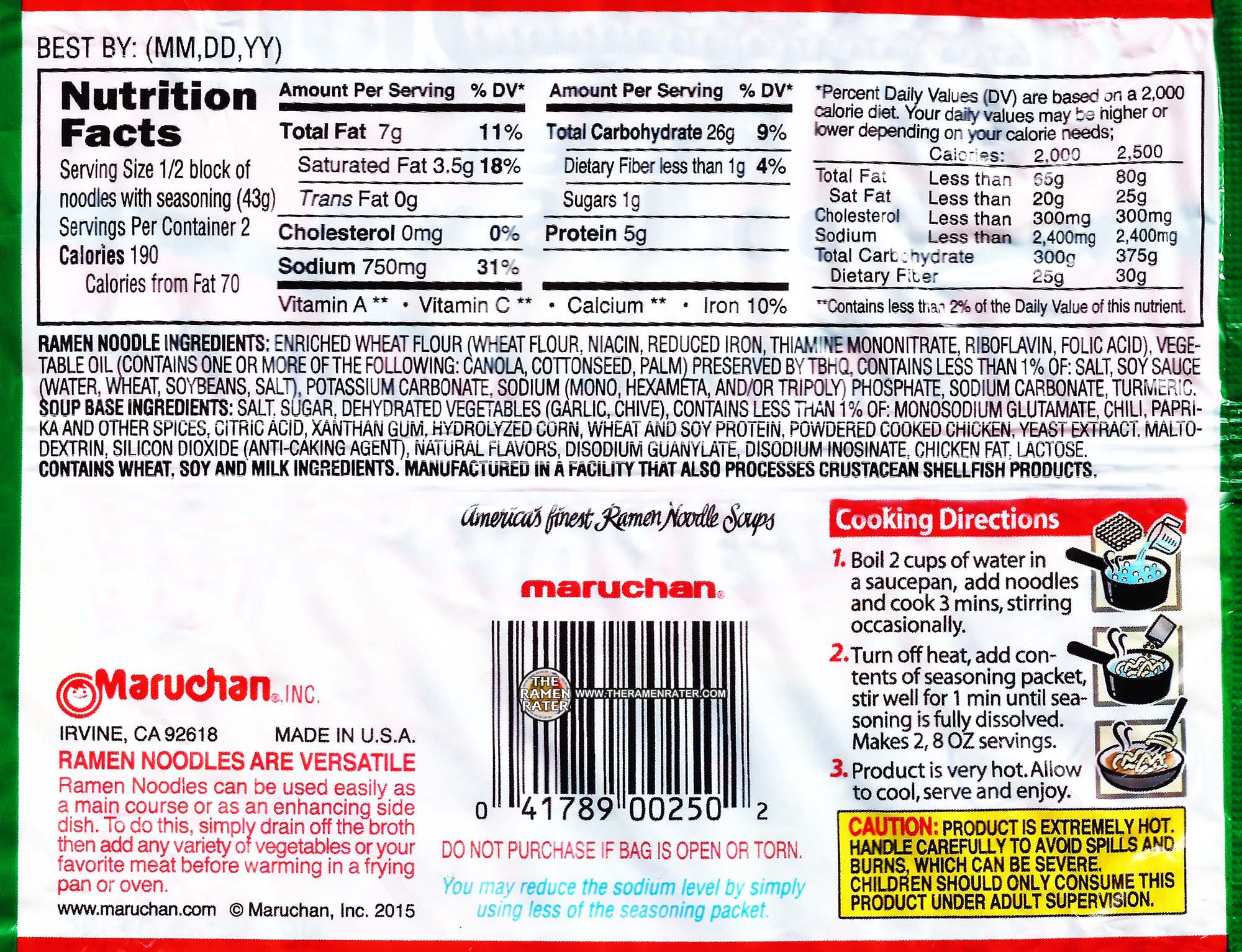 Farahzahidah11 Maruchan Ramen Cup Calories