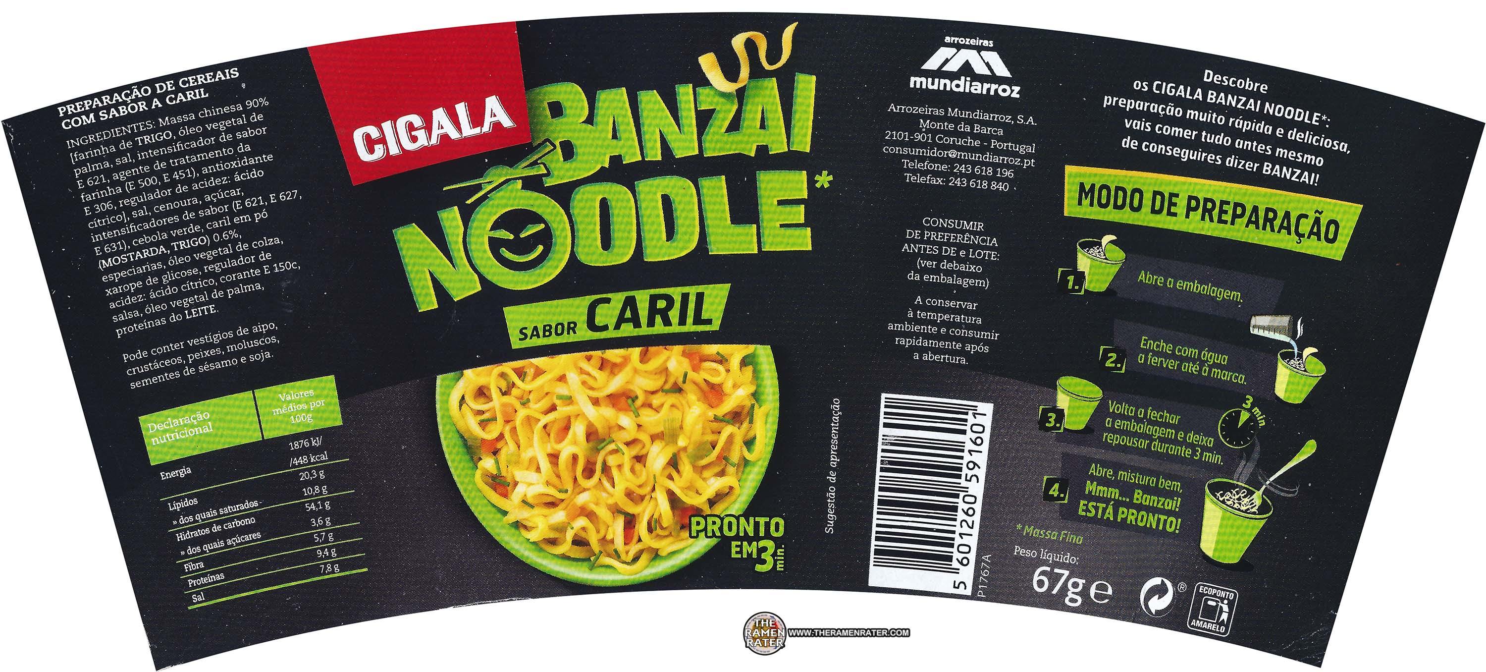 Cigala Banzai Noodle Sabor Caril (Curry Flavor) - Instant Noodle Recipe  Time - EP 306 