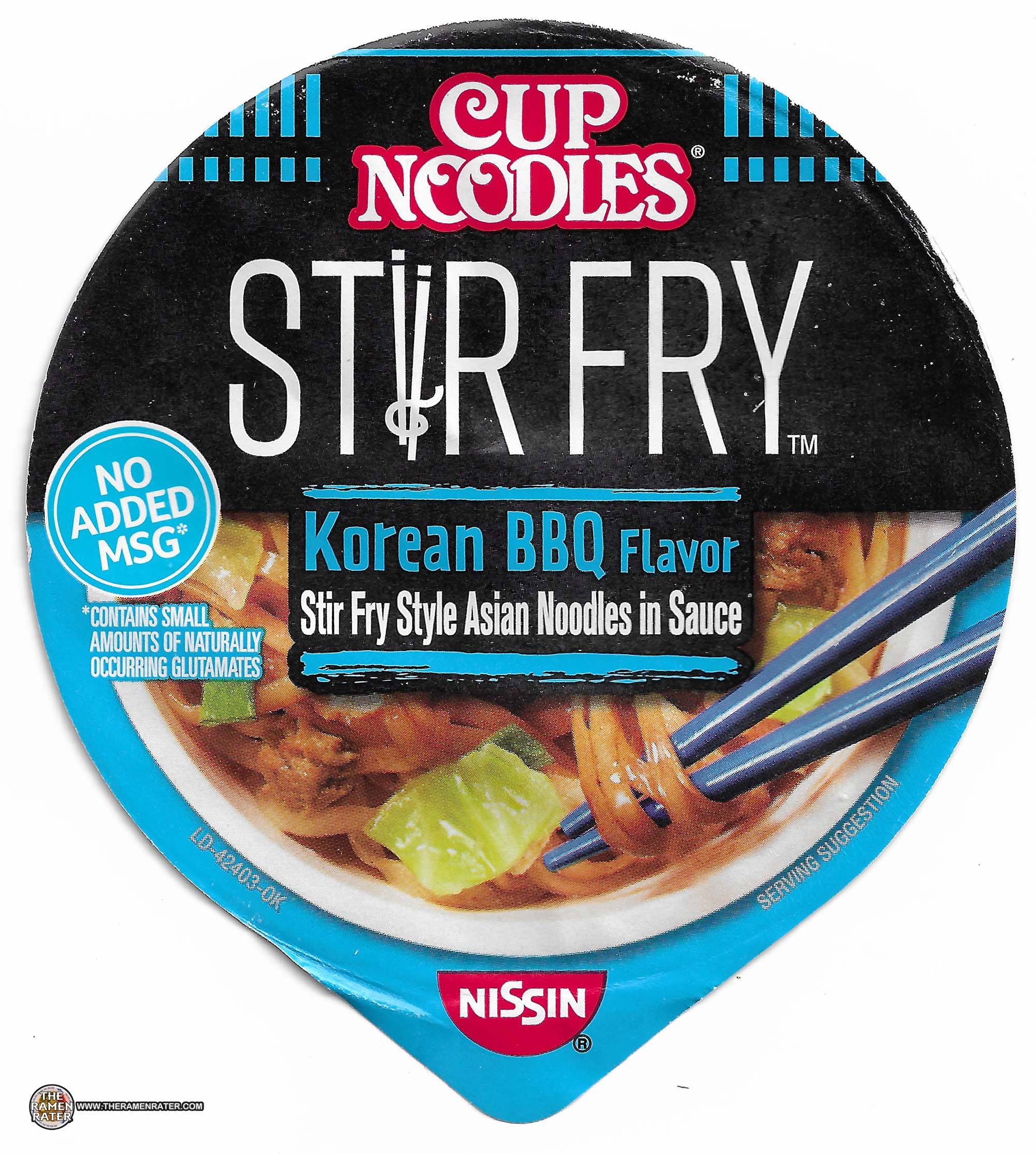 #3365: Nissin Cup Noodles Stir Fry Korean BBQ Flavor - United States
