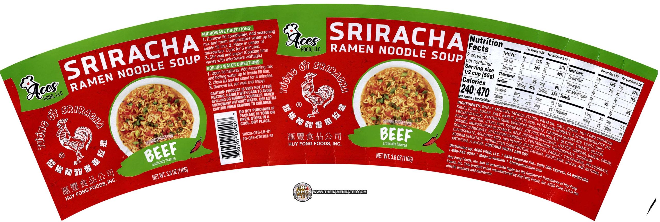 Huy Fong Original Sriracha Ramen Noodle Soup, 3.8 oz - Food 4 Less