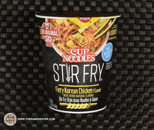 #4212: Nissin Cup Noodles Stir Fry Fiery Korean Chicken Flavor - USA